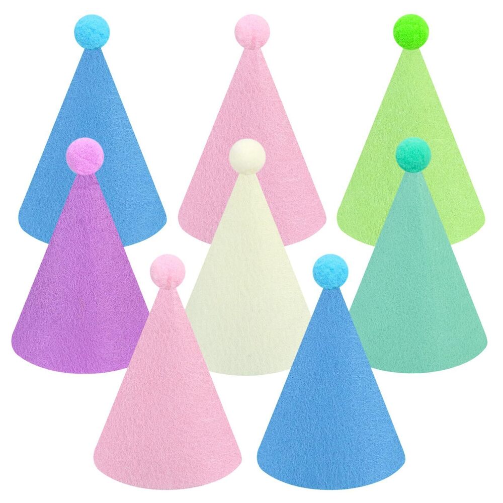 1911 12 Pack Birthday Party Hats Adult Pastel Cone Hats for Adult Teenager